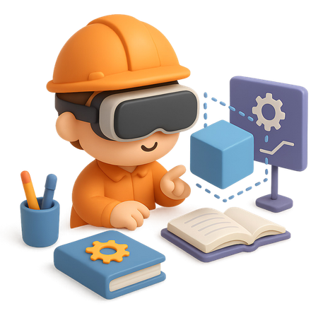 AI Estudiante de ingeniería de realidad virtual  Imagen