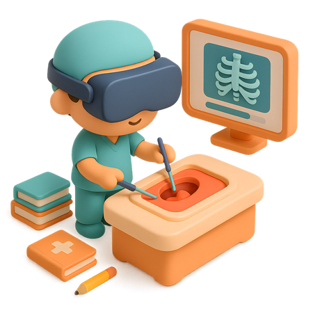 AI Estudiante de medicina de realidad virtual  Imagen
