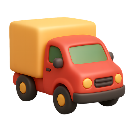 AI Express Delivery Van  3D Icon
