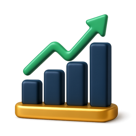 AI Financial Growth Chart  3D Icon