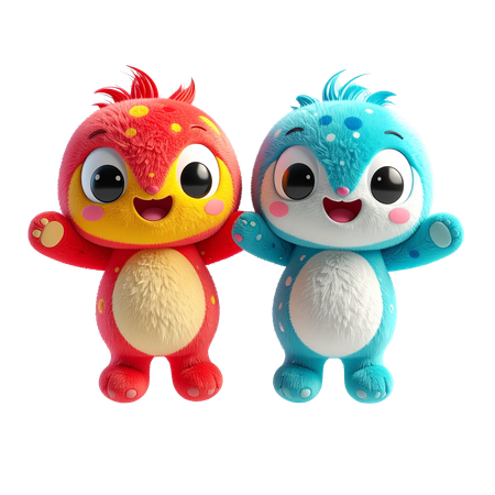 AI Finger Puppets  3D Icon