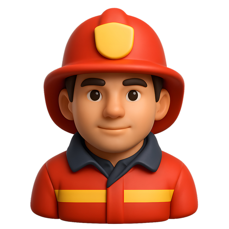 AI Firefighter 3D Icon