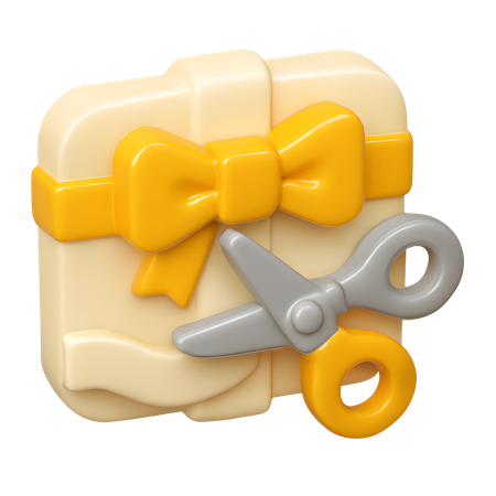 AI Fita de presente com tesoura  Imagem