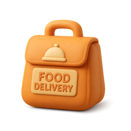 AI Food Delivery Bag  3D Icon