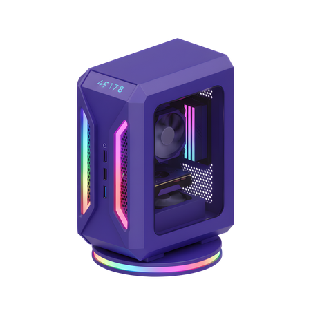 AI Gaming Computer 3D Icon
