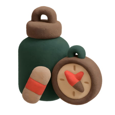 AI Garrafa de água com bússola  Imagem