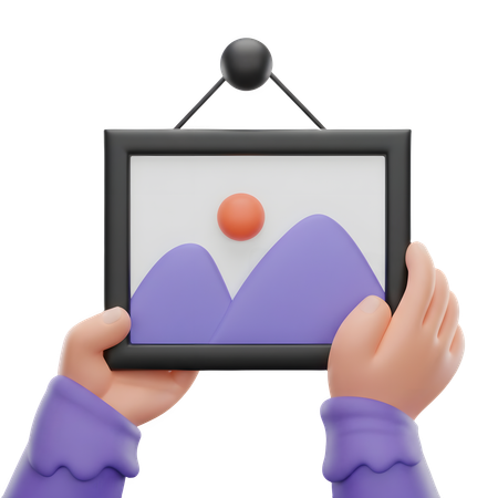 AI Gerahmtes Bild  3D Illustration