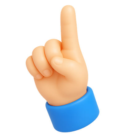 AI Gesto de apontar para cima com a mão  Imagem