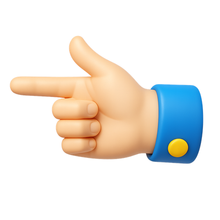 AI Gesto de mão apontando para a esquerda  Imagem