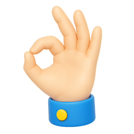 AI Gesto de ok com a mão  Imagem