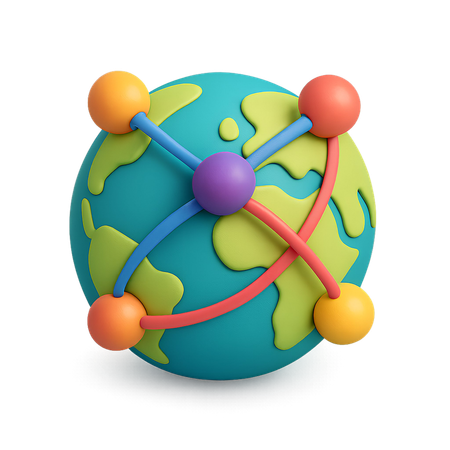 AI Globale Verbindung  3D Icon