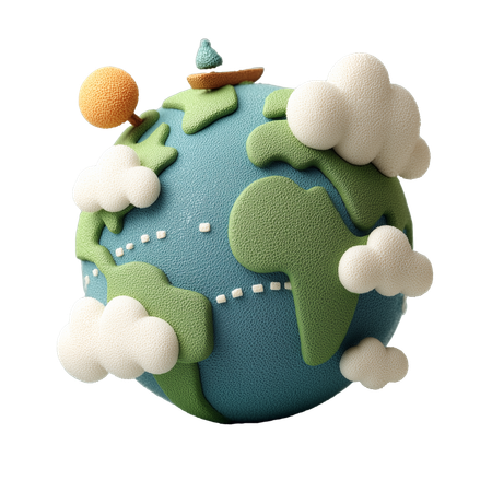 AI Globe  3D Icon