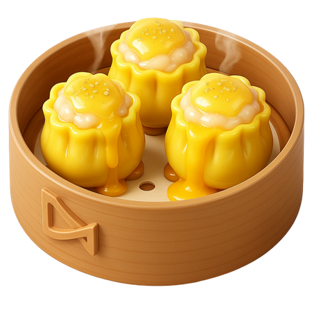 AI Golden Custard Lava Dumpling  3D Icon
