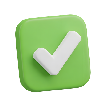 AI Green Check  3D Icon