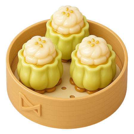 AI Green Chicken Steamed Dumpling  3D Icon