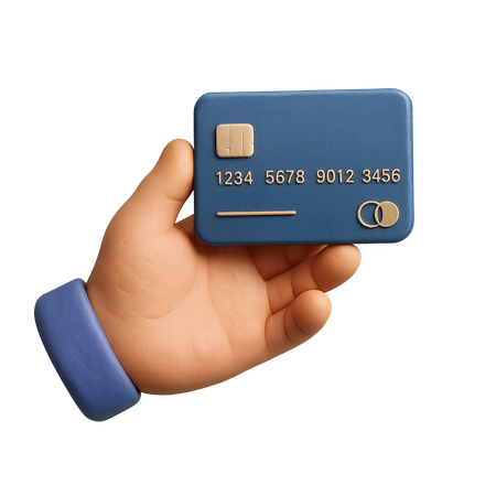 AI Hand holding credit card  3D Icon