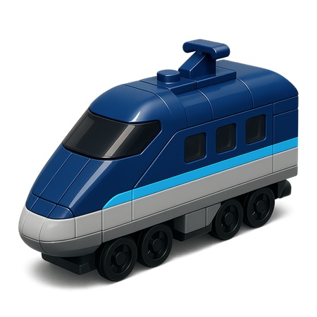 AI High speed train  3D Icon