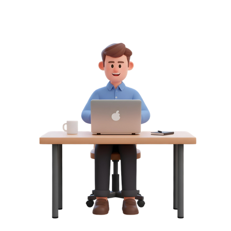 AI Hombre trabajando en una computadora portátil mientras hace Coding Sprint  Imagen