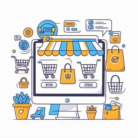 AI Illustration Of An Online Shopping Platform.  Image