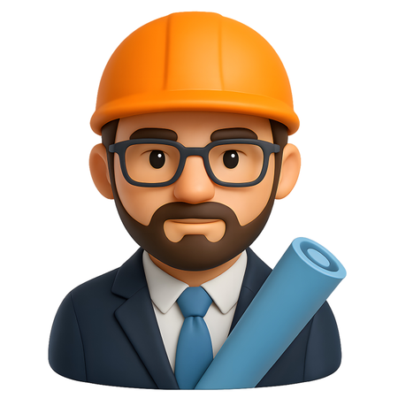 AI Ingénieur portant un casque de sécurité tenant un plan  Image IA