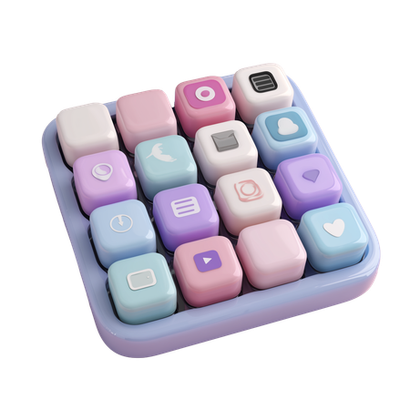 AI Keyboard with RGB 3D Icon