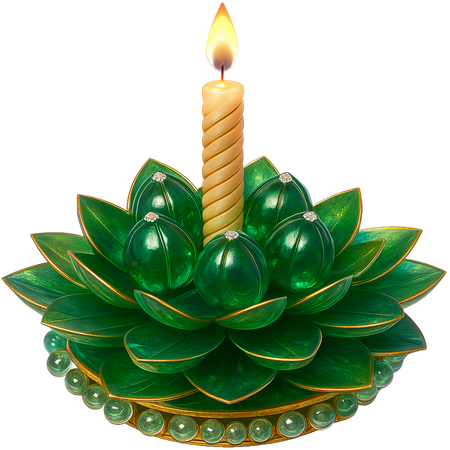 AI Krathong Verde Esmeralda  3D Icon