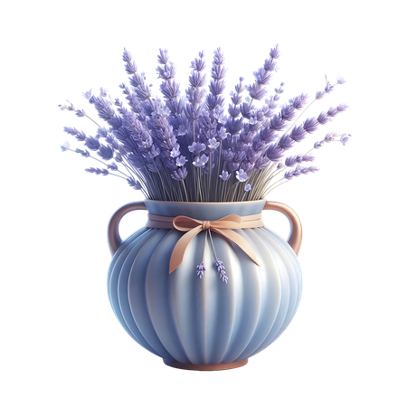 AI Lavender Vase  3D Icon