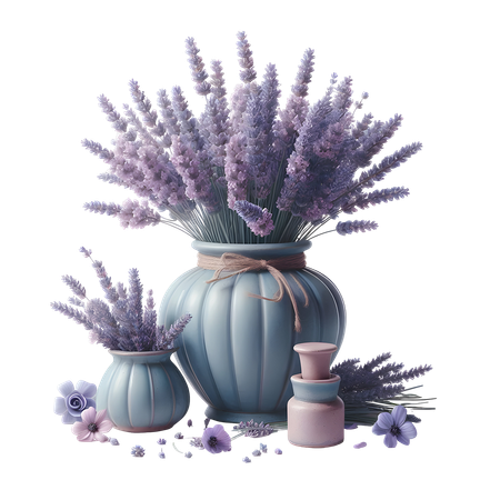 AI Lavender Vase  3D Icon