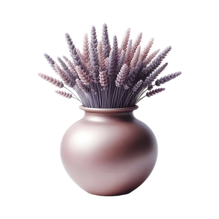 AI Lavender Vase  3D Icon