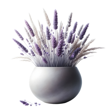AI Lavender Vase  3D Icon
