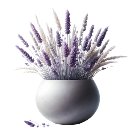 AI Lavender Vase  3D Icon