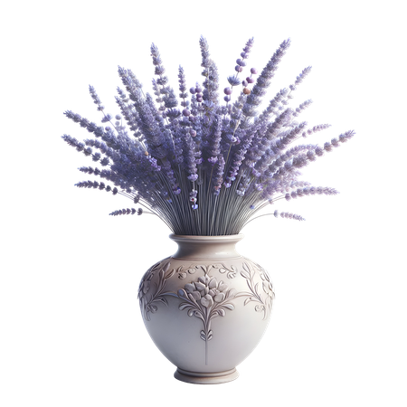 AI Lavender Vase  3D Icon