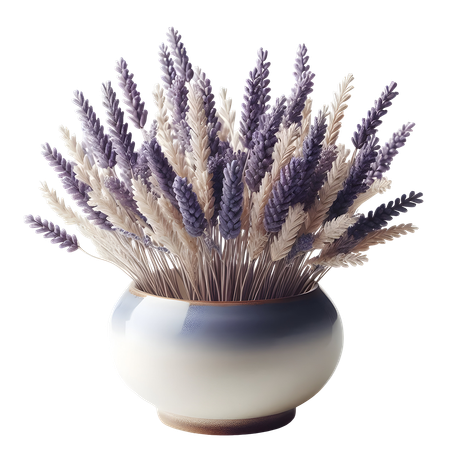 AI Lavender Vase  3D Icon