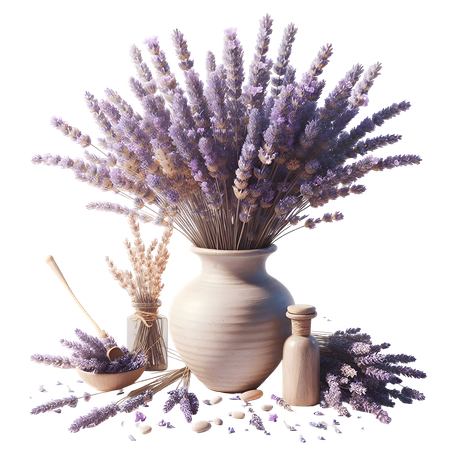 AI Lavender Vase  3D Icon