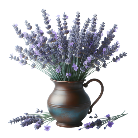 AI Lavender Vase  3D Icon