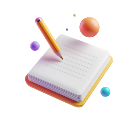 AI Lecture notes 3D Icon