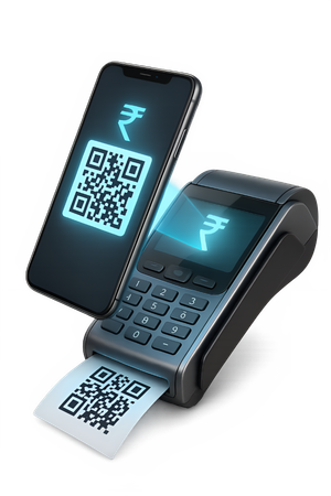 AI Leitura de código QR em terminais POS com smartphone  Imagem