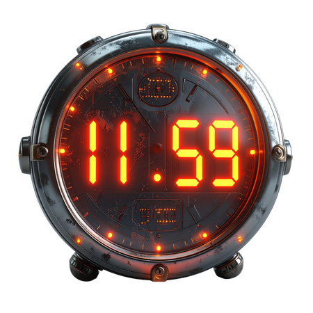 AI Leitura do relógio digital -11:59  Imagem
