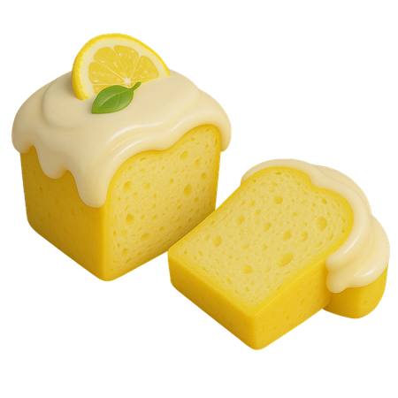 AI Lemon Pound Cake  3D Icon