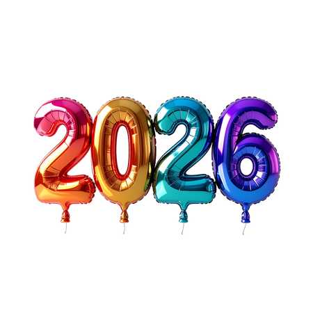 AI Letras de balão 2026  Imagem