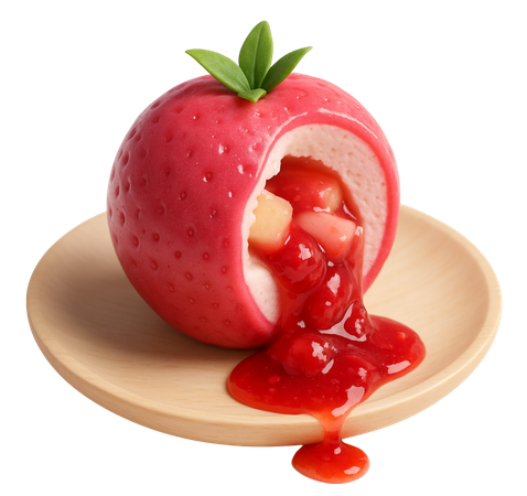 AI Lychee Mousse Cake 3D Icon