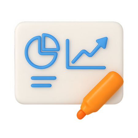 AI Making Graph 3D Icon