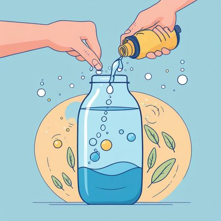 AI Mãos infundindo bebida em jarra com bebida  Imagem