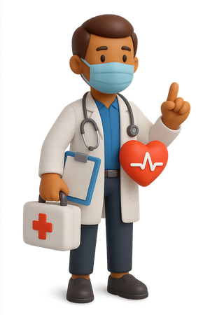 AI Médico dando instruções  Imagem