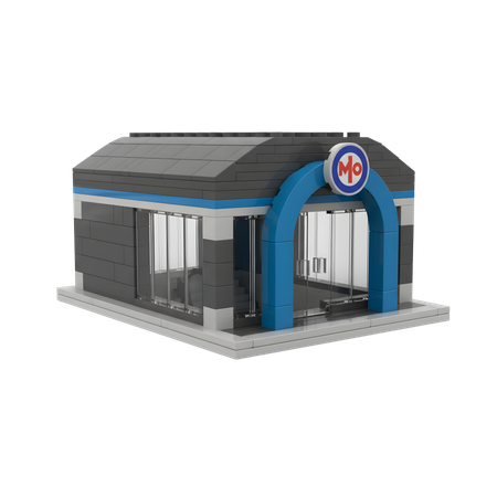 AI Metro Station  3D Icon