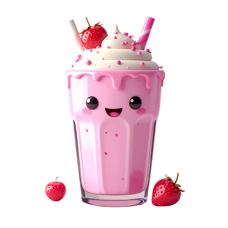 AI Milkshake  3D Icon