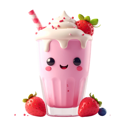 AI Milkshake  3D Icon