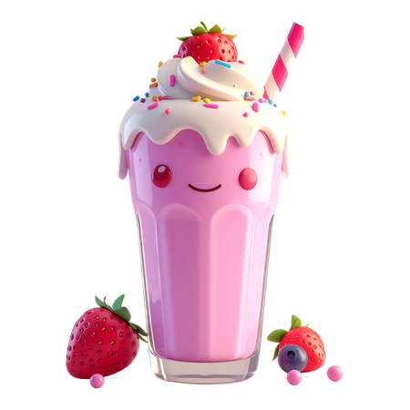 AI Milkshake  3D Icon