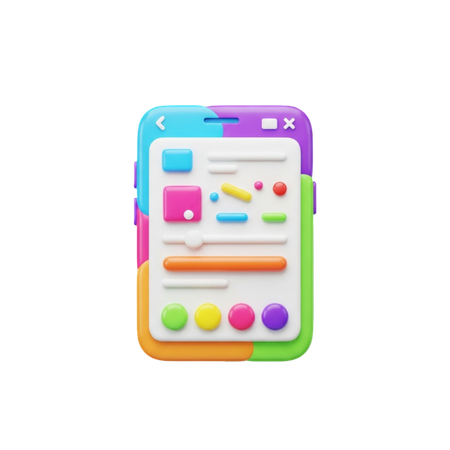 AI Mobile App  3D Icon