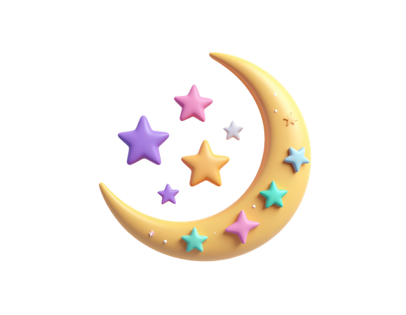 AI Mond und Sterne Bild